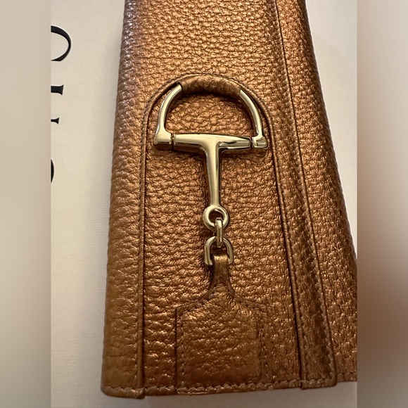 GUCCI Hasler Horsebit Metallic Leather Wallet EUC - Picture 2 of 15